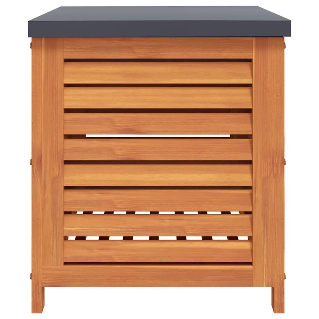 Zahradní Úložný Box 60 X 50 X 55 Cm Masivní Eukalyptové Dřevo