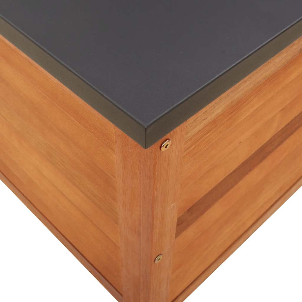 Zahradní Úložný Box 60 X 50 X 55 Cm Masivní Eukalyptové Dřevo
