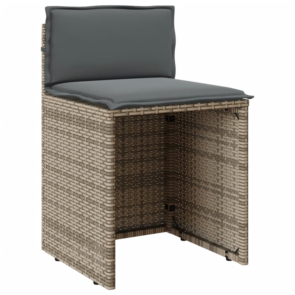 3Dílný Bistro Set S Poduškami Béžový Polyratan