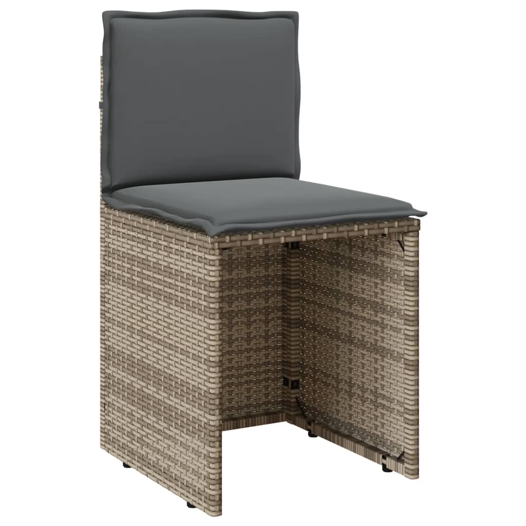 3Dílný Bistro Set S Poduškami Béžový Polyratan