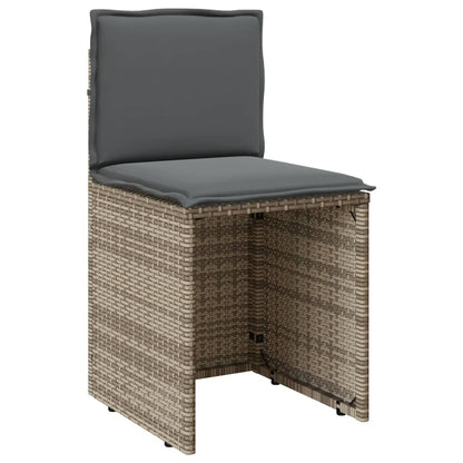 3Dílný Bistro Set S Poduškami Béžový Polyratan