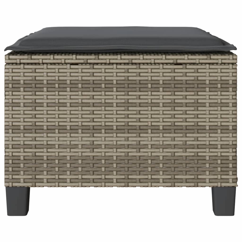 3Dílný Bistro Set S Poduškami Šedý Polyratan