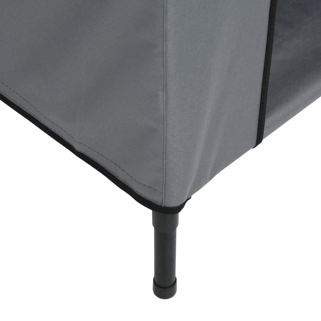 Psí Bouda Světle Šedá Oxfordská Tkanina A Ocel