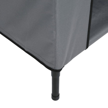 Psí Bouda Světle Šedá Oxfordská Tkanina A Ocel