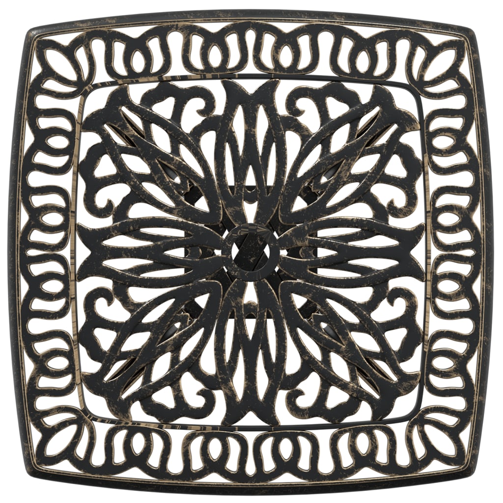 Zahradní Stolek Bronzový 53 X 53 X 53 Cm Litý Hliník