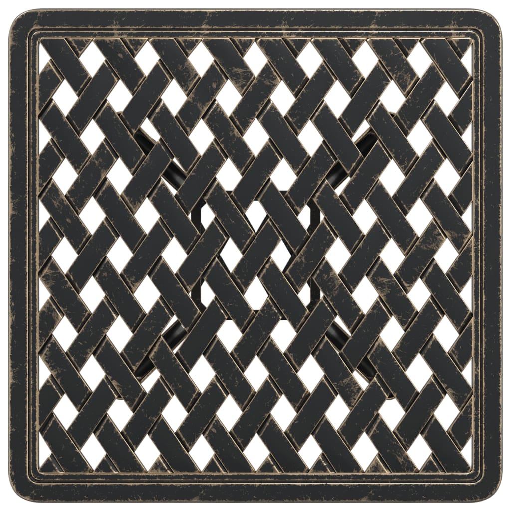 Zahradní Stolek Bronzový 53 X 53 X 53 Cm Litý Hliník