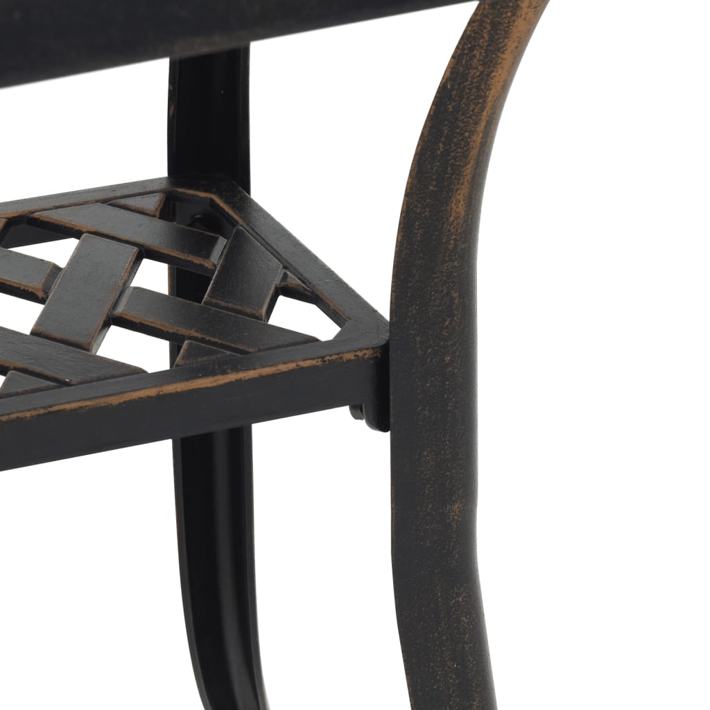 Zahradní Stolek Bronzový 53 X 53 X 53 Cm Litý Hliník