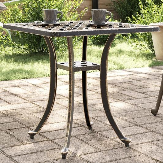 Zahradní stolek bronzový 53 x 53 x 53 cm litý hliník