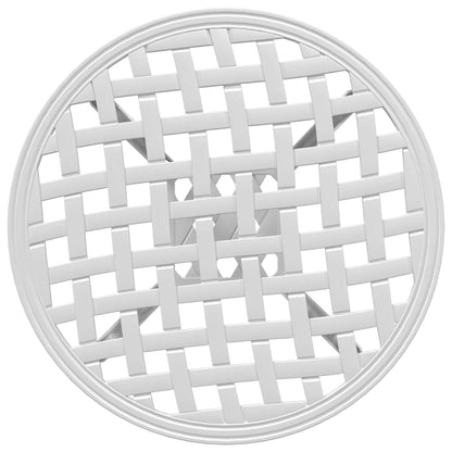 Zahradní Stůl Bílý Ø 48 X 53 Cm Litý Hliník