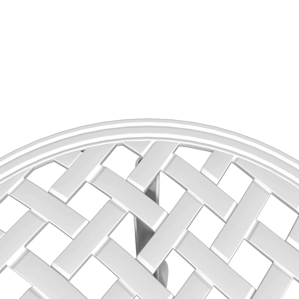 Zahradní Stůl Bílý Ø 48 X 53 Cm Litý Hliník