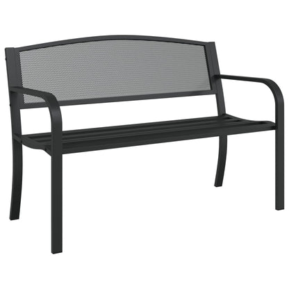 Zahradní Lavice 119 Cm Černá Ocel