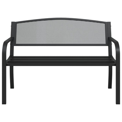 Zahradní Lavice 119 Cm Černá Ocel