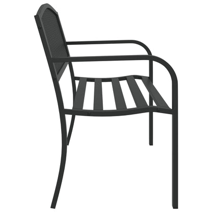 Zahradní Lavice 119 Cm Černá Ocel