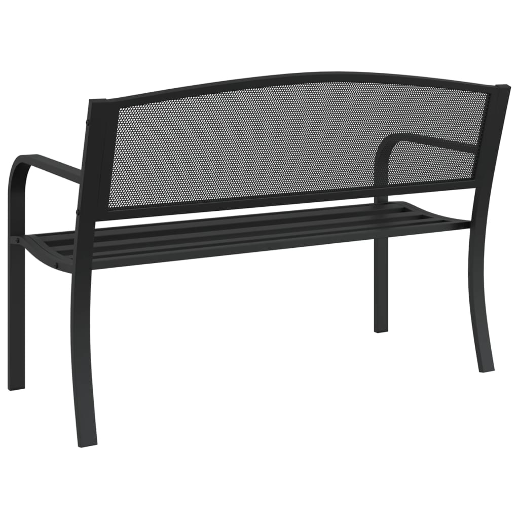Zahradní Lavice 119 Cm Černá Ocel
