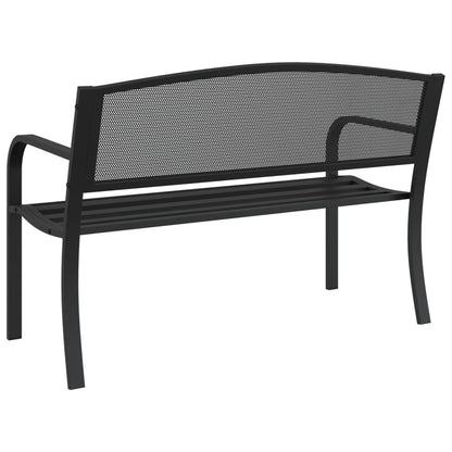 Zahradní Lavice 119 Cm Černá Ocel