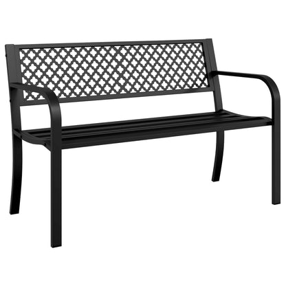 Zahradní Lavice 119 Cm Černá Ocel