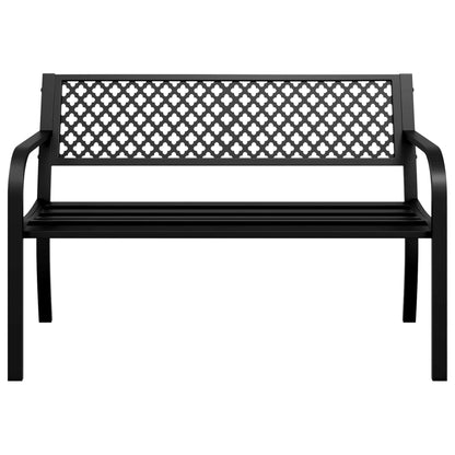 Zahradní Lavice 119 Cm Černá Ocel
