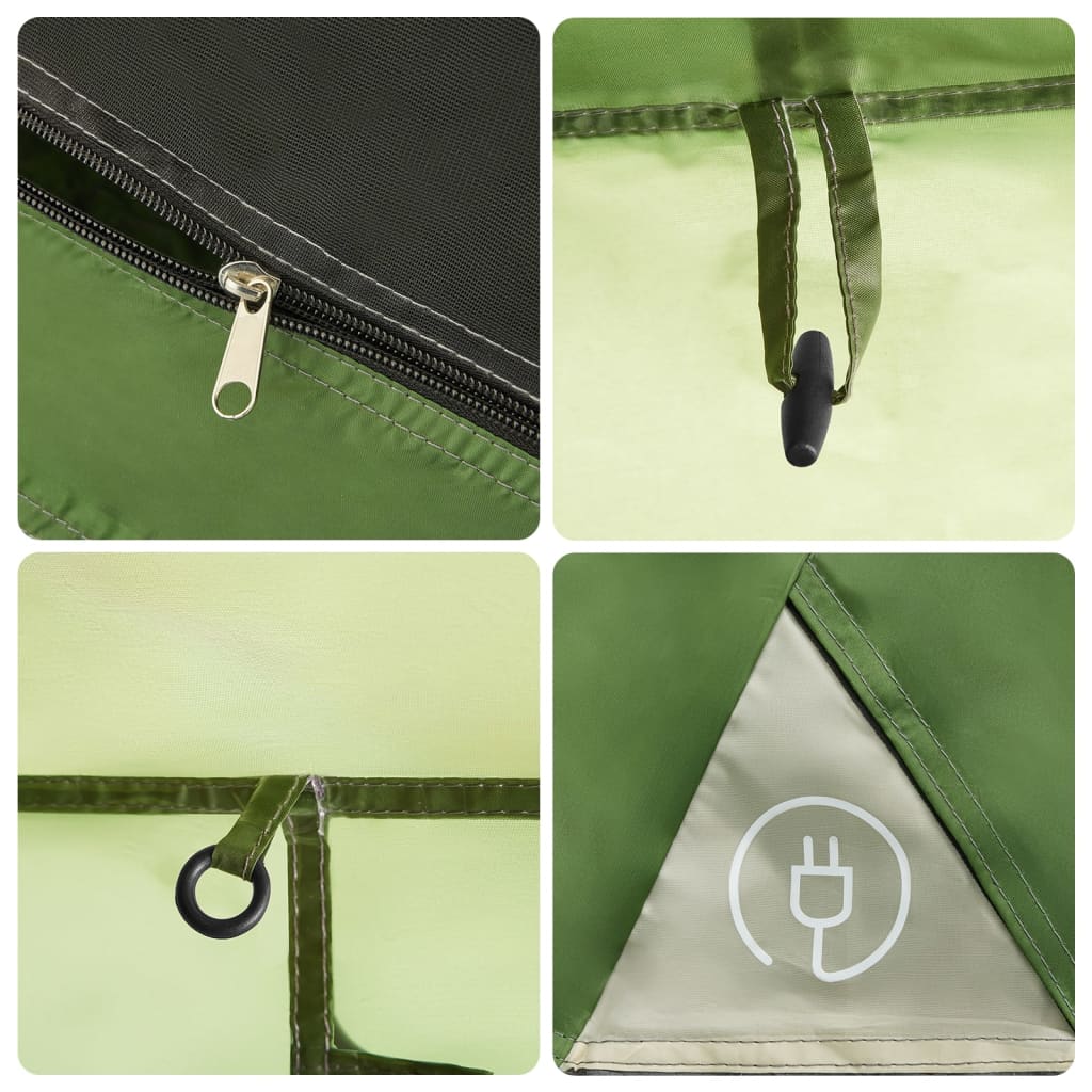 Rodinný Stan S Předsíní Pro 9 Osob Zelený Rychloupínací