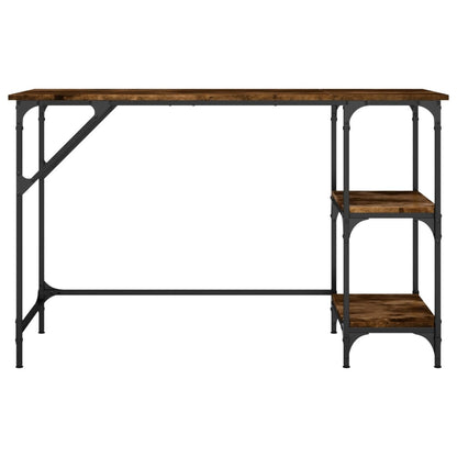 Psací Stůl Kouřový Dub 120 X 50 X 75 Cm Kov A Kompozitní Dřevo