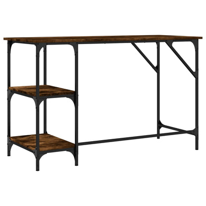 Psací Stůl Kouřový Dub 120 X 50 X 75 Cm Kov A Kompozitní Dřevo