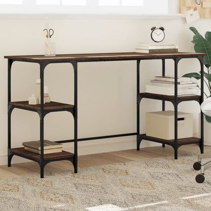 Psací Stůl 140 X 50 X 75 Cm Kov A Kompozitní Dřevo