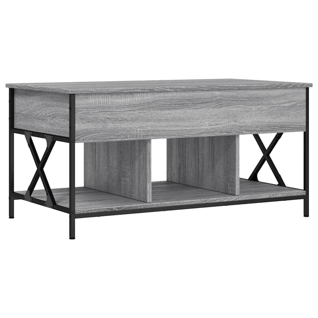 Konferenční Stolek Šedý Sonoma 100 X 55 X 50 Cm Kompozit A Kov