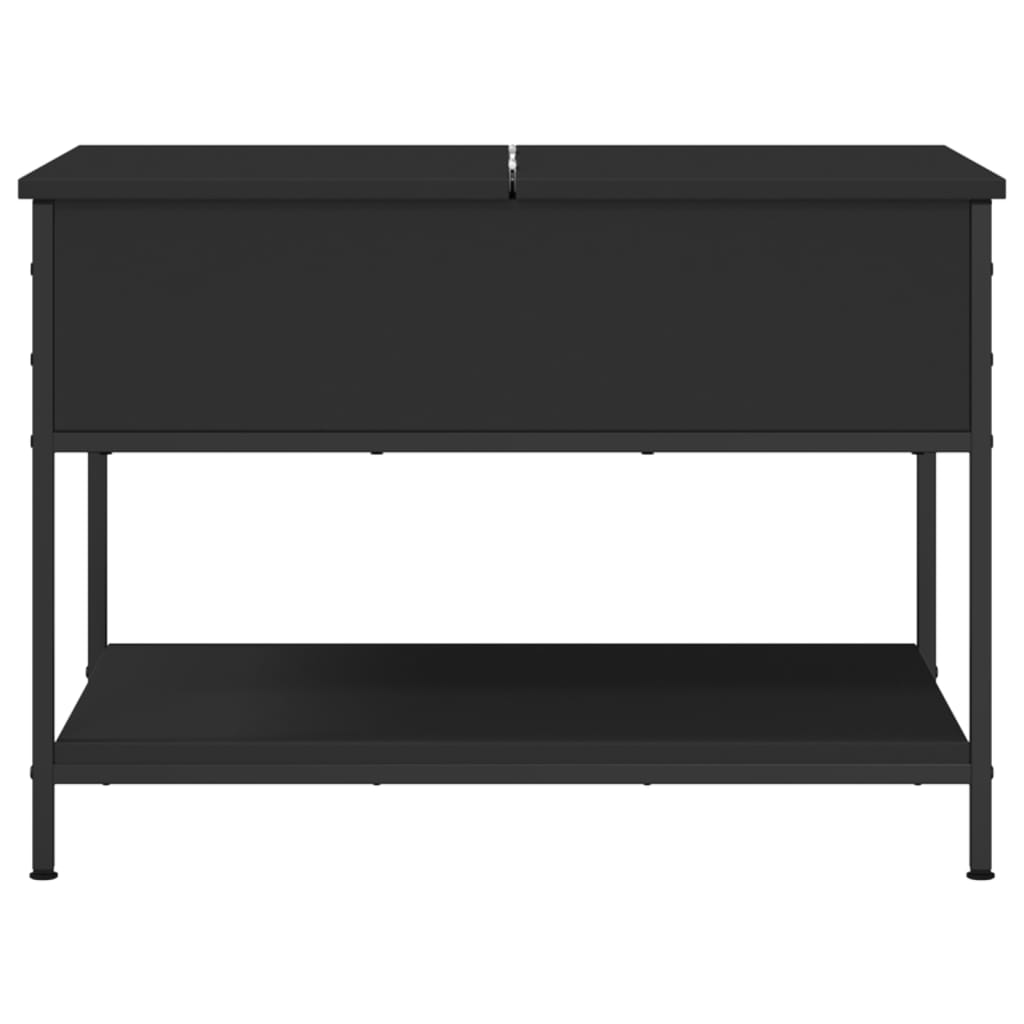 Konferenční Stolek Černý 70 X 50 X 50 Cm Kompozitní Dřevo A Kov