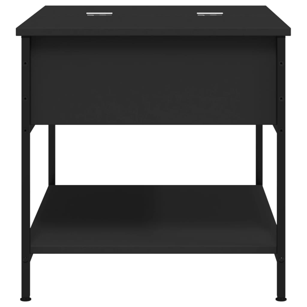Konferenční Stolek Černý 70 X 50 X 50 Cm Kompozitní Dřevo A Kov