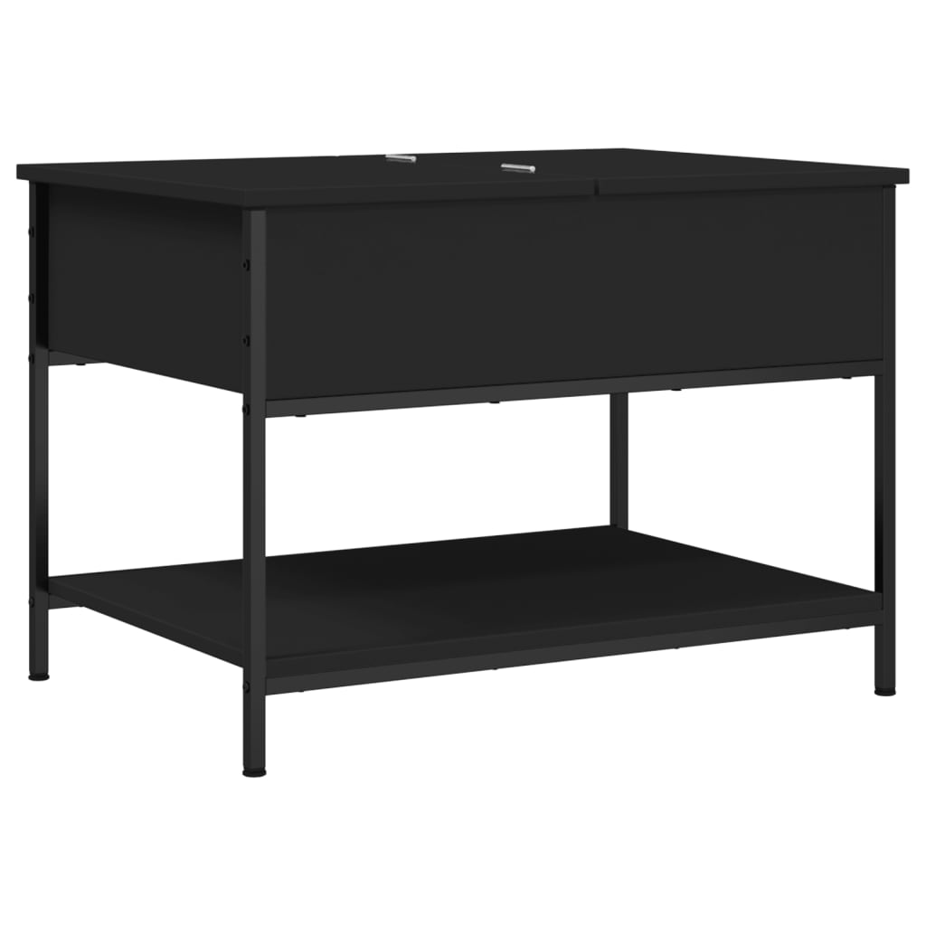 Konferenční Stolek Černý 70 X 50 X 50 Cm Kompozitní Dřevo A Kov