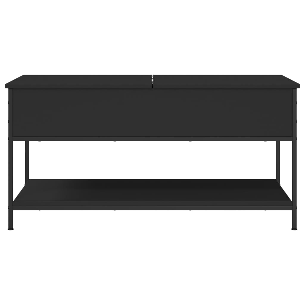 Konferenční Stolek Černý 100X50X50 Cm Kompozitní Dřevo A Kov