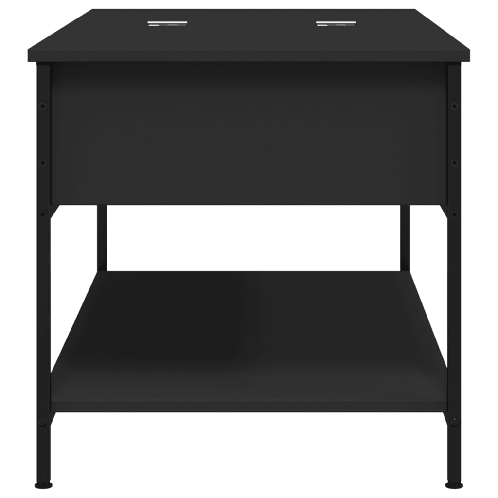 Konferenční Stolek Černý 100X50X50 Cm Kompozitní Dřevo A Kov