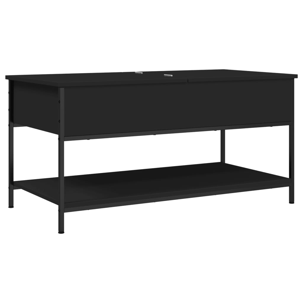 Konferenční Stolek Černý 100X50X50 Cm Kompozitní Dřevo A Kov