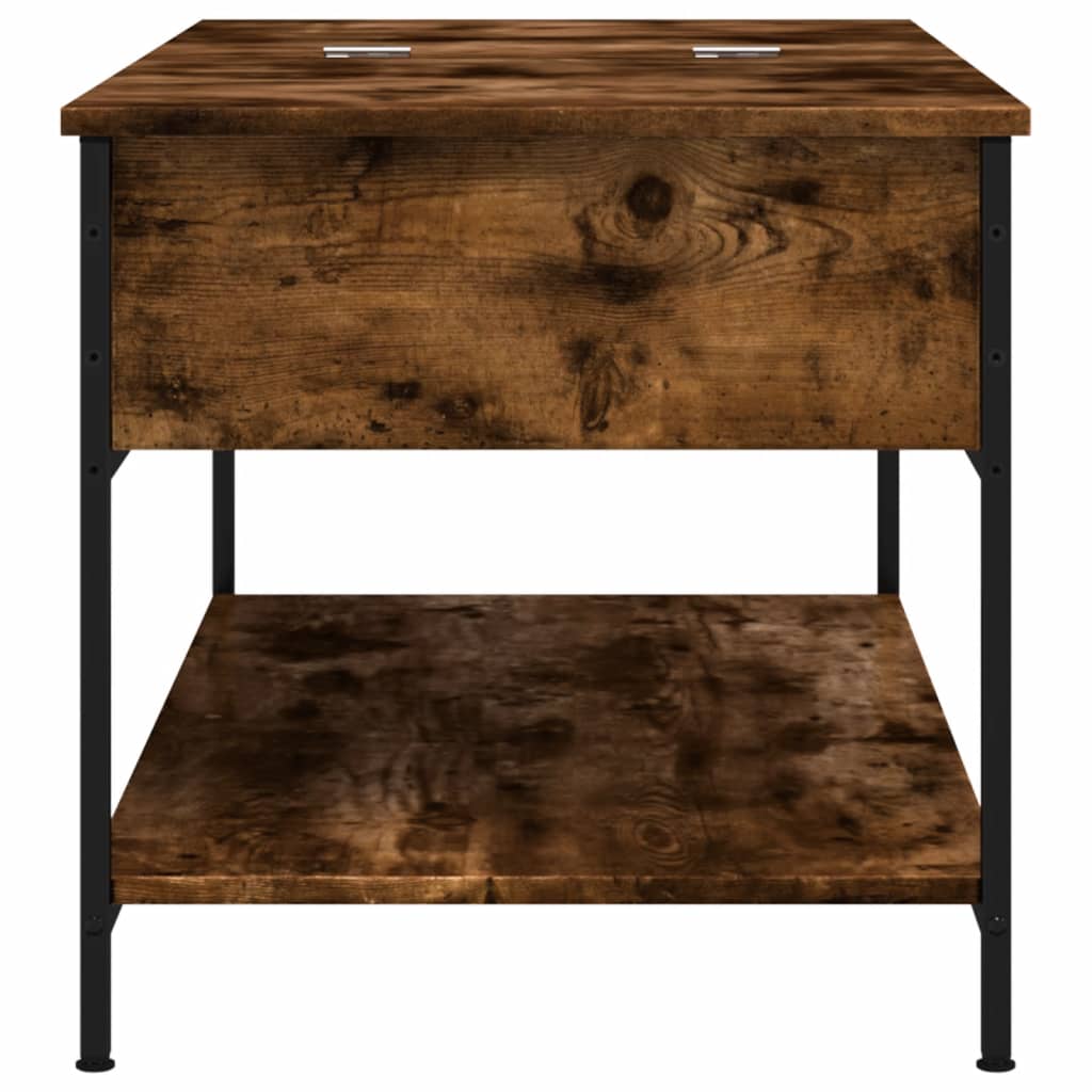 Konferenční Stolek Kouřový Dub 100 X 50 X 50 Cm Kompozit A Kov