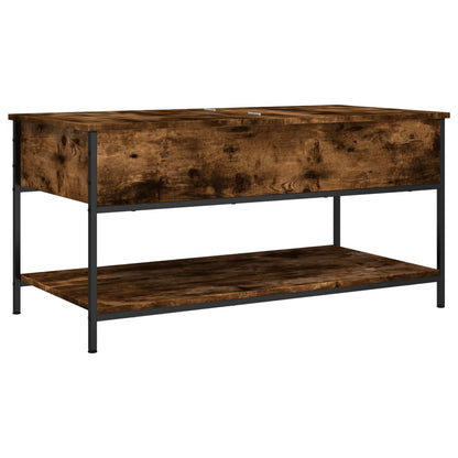 Konferenční Stolek Kouřový Dub 100 X 50 X 50 Cm Kompozit A Kov