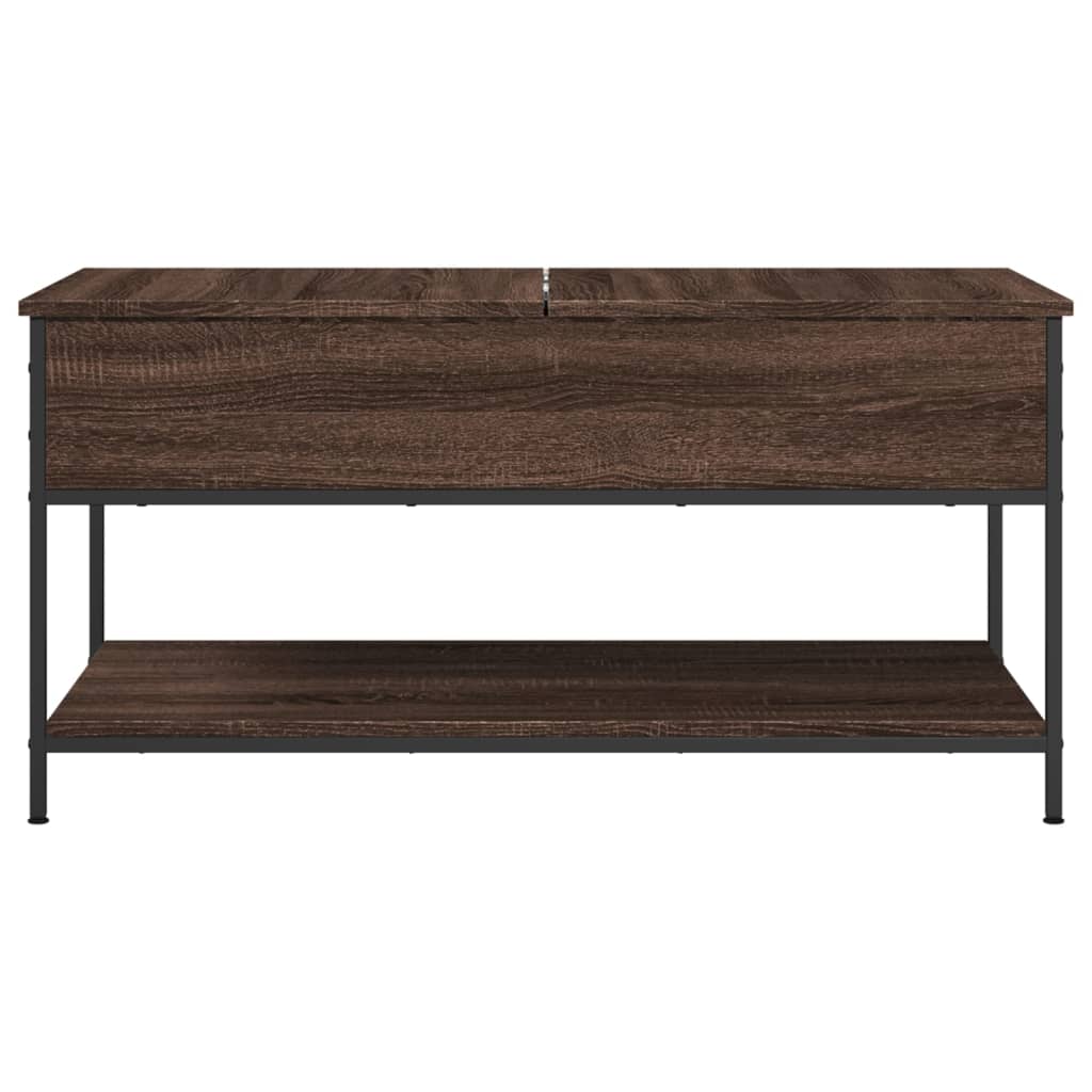 Konferenční Stolek Hnědý Dub 100 X 50 X 50 Cm Kompozit A Kov