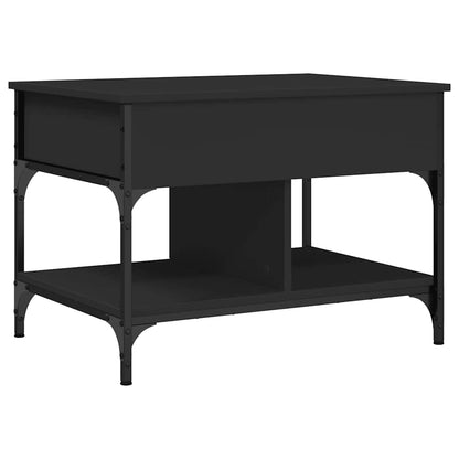 Konferenční Stolek Černý 70 X 50 X 50 Cm Kompozitní Dřevo A Kov