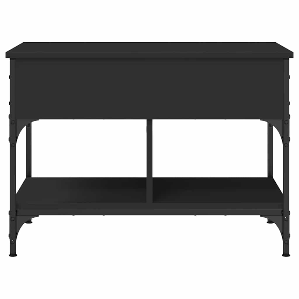 Konferenční Stolek Černý 70 X 50 X 50 Cm Kompozitní Dřevo A Kov