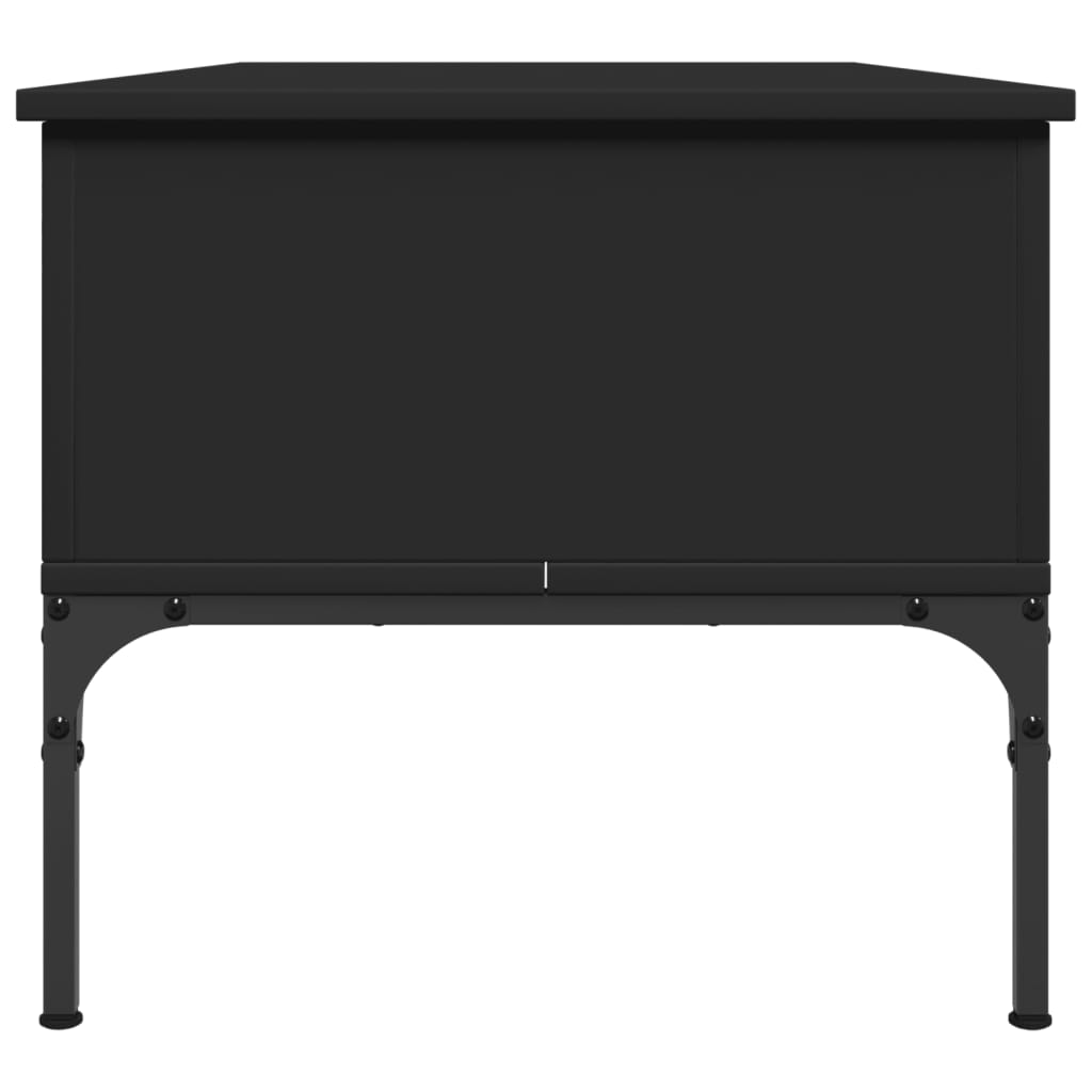 Konferenční Stolek Černý 100X50X45 Cm Kompozitní Dřevo A Kov