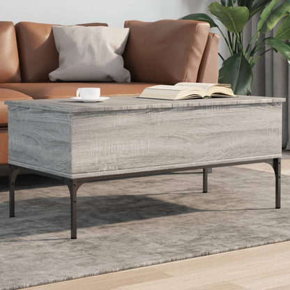 Konferenční Stolek Černý 100X50X45 Cm Kompozitní Dřevo A Kov