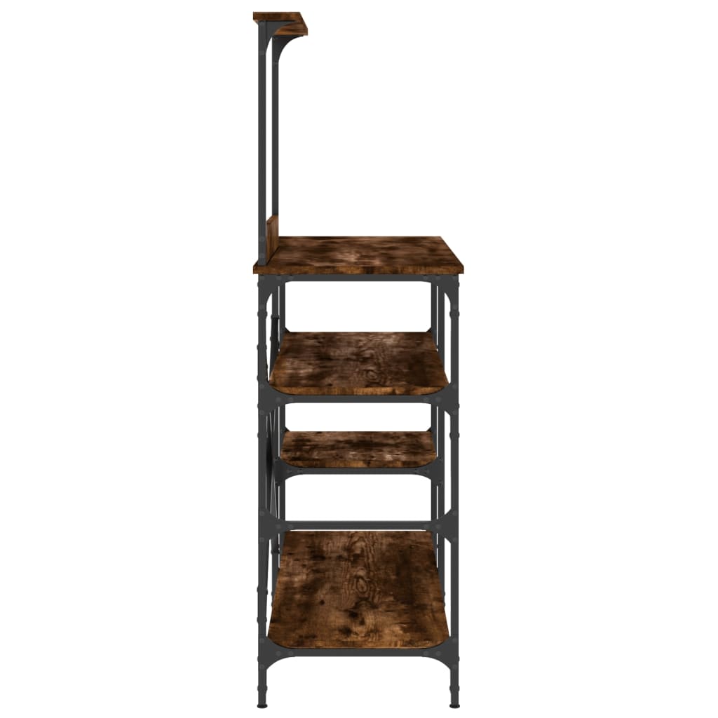 Kuchyňský Regál 90X40X132 Cm Kompozitní Dřevo A Kov