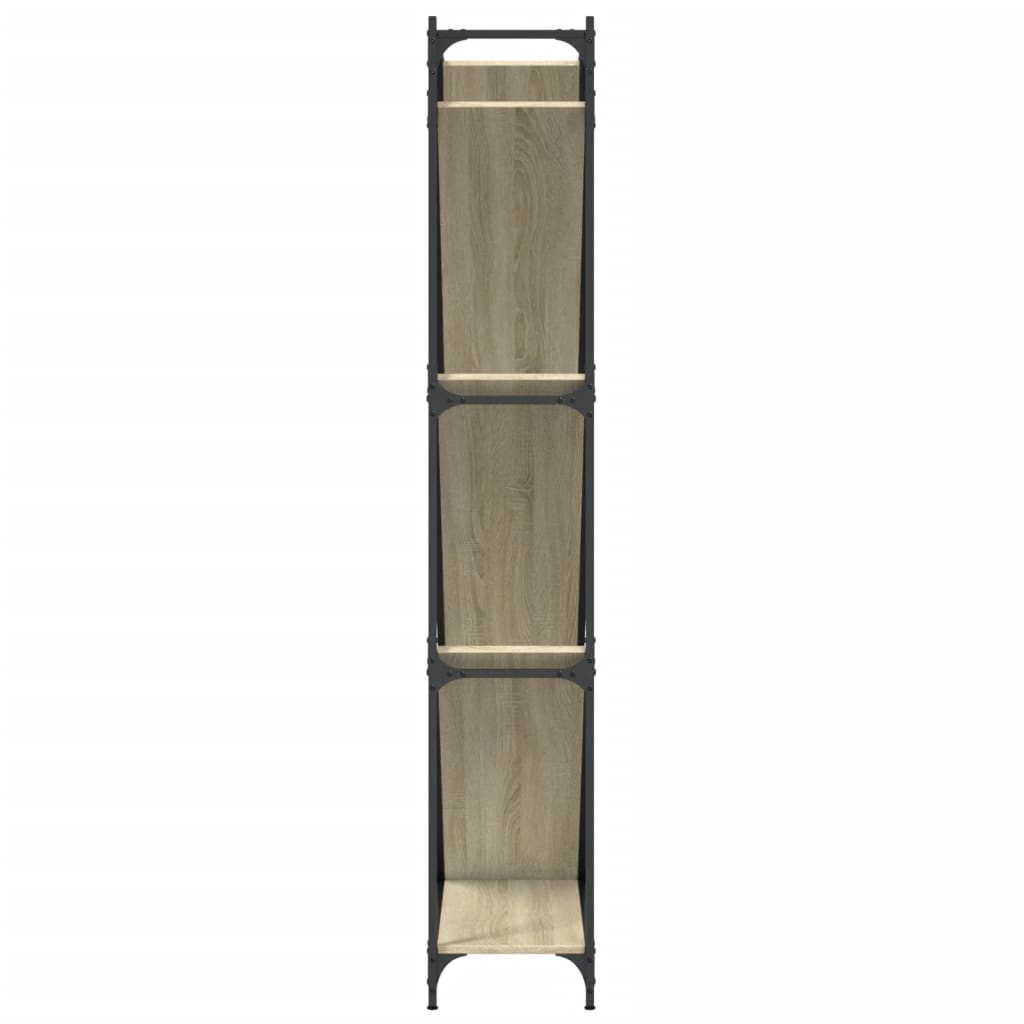 Knihovna 79 X 30 X 180 Cm Kompozitní Dřevo A Kov