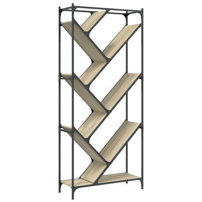 Knihovna 79 X 30 X 180 Cm Kompozitní Dřevo A Kov