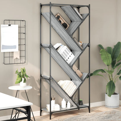 Knihovna 79 X 30 X 180 Cm Kompozitní Dřevo A Kov