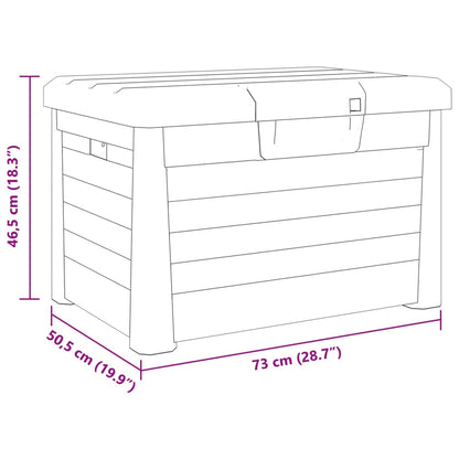 Zahradní Box Na Podušky Šedý 73 X 50,5 X 46,5 Cm Polypropylen