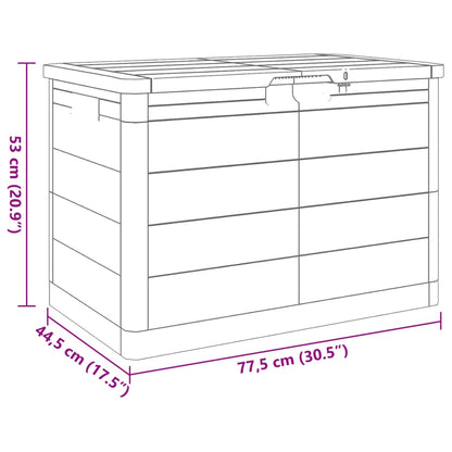 Zahradní Box Na Podušky Hnědý 77,5 X 44,5 X 53 Cm Polypropylen