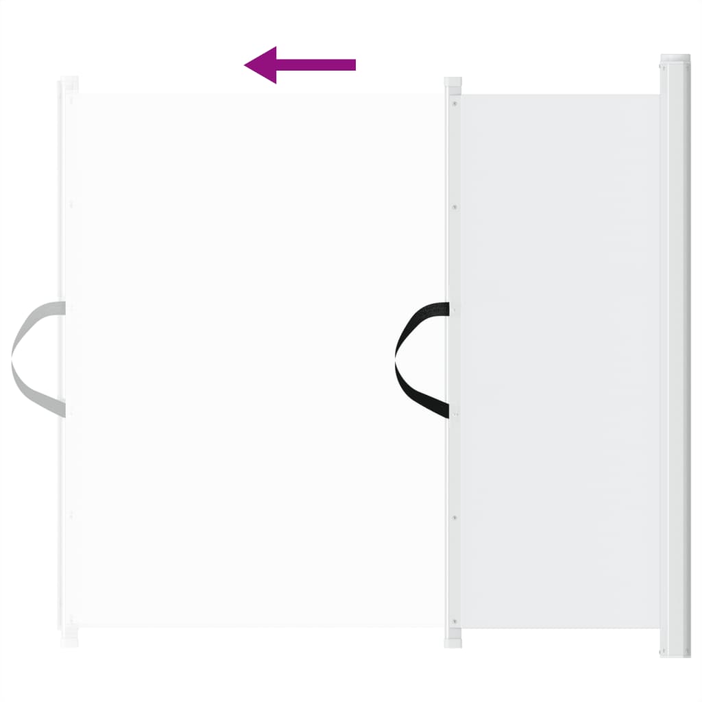 Zatahovací ohrádka pro domácí mazlíčky bílá 82,5 x 125 cm
