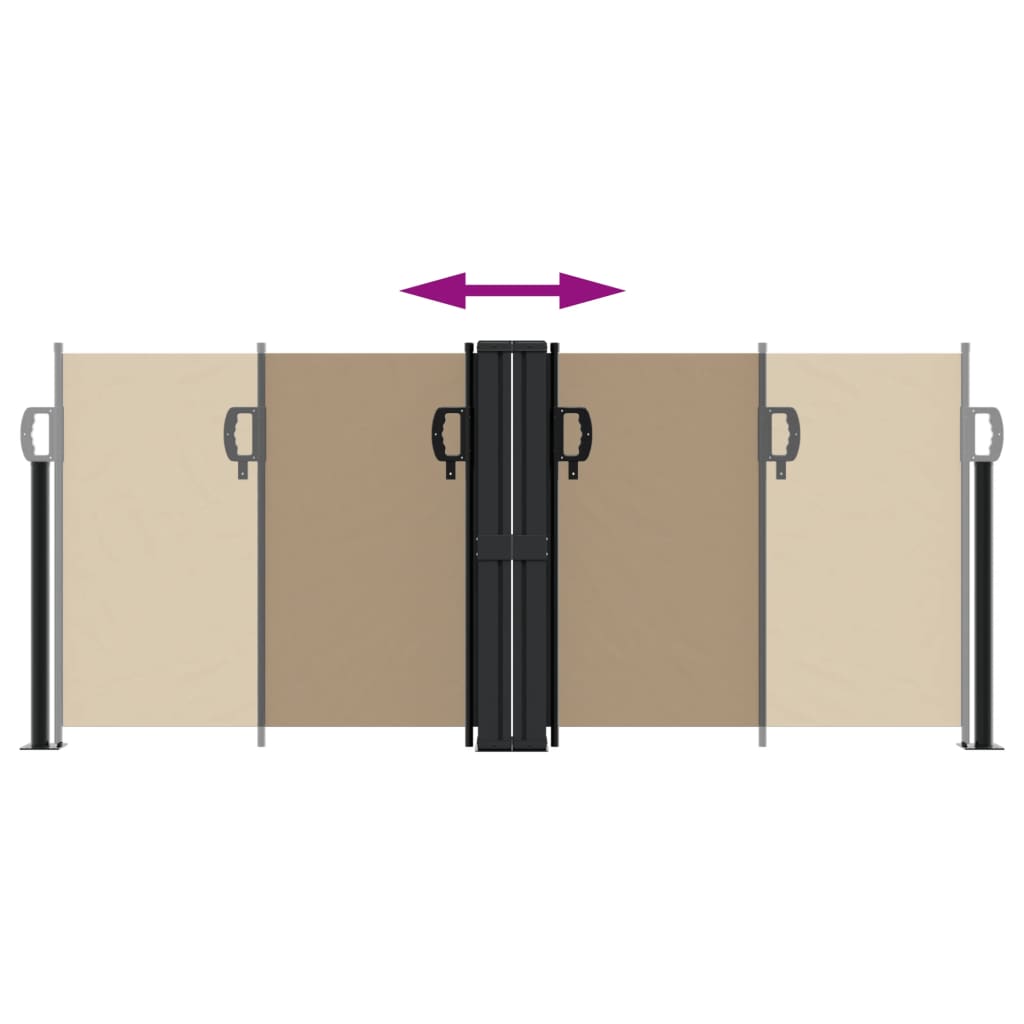 Zatahovací Boční Markýza Taupe