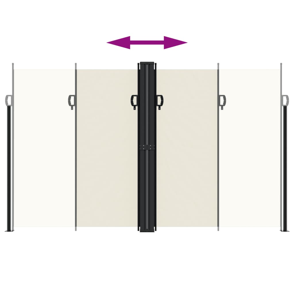 Zatahovací Boční Markýza 200 X 1 200 Cm Krémová