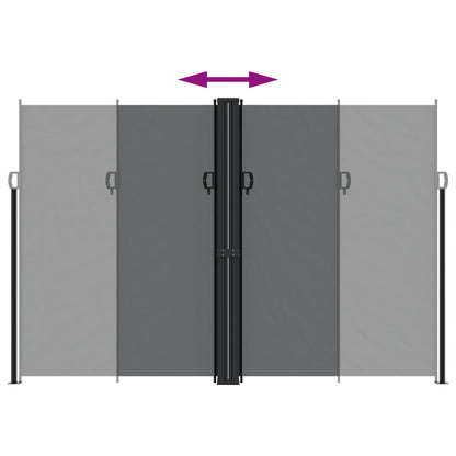 Zatahovací Boční Markýza Černá 220 X 1 200 Cm Černá