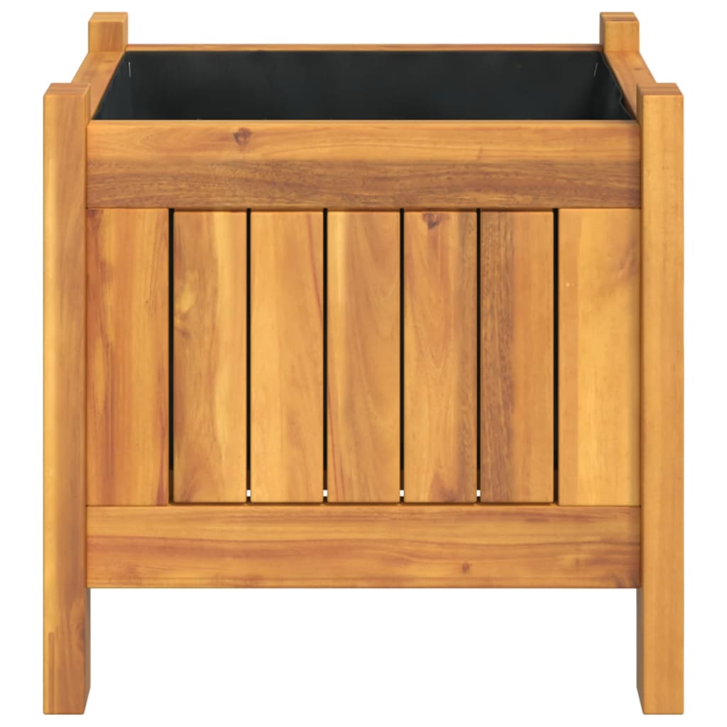 Zahradní Truhlík S Vložkou 31X31X30 Cm Masivní Akáciové Dřevo